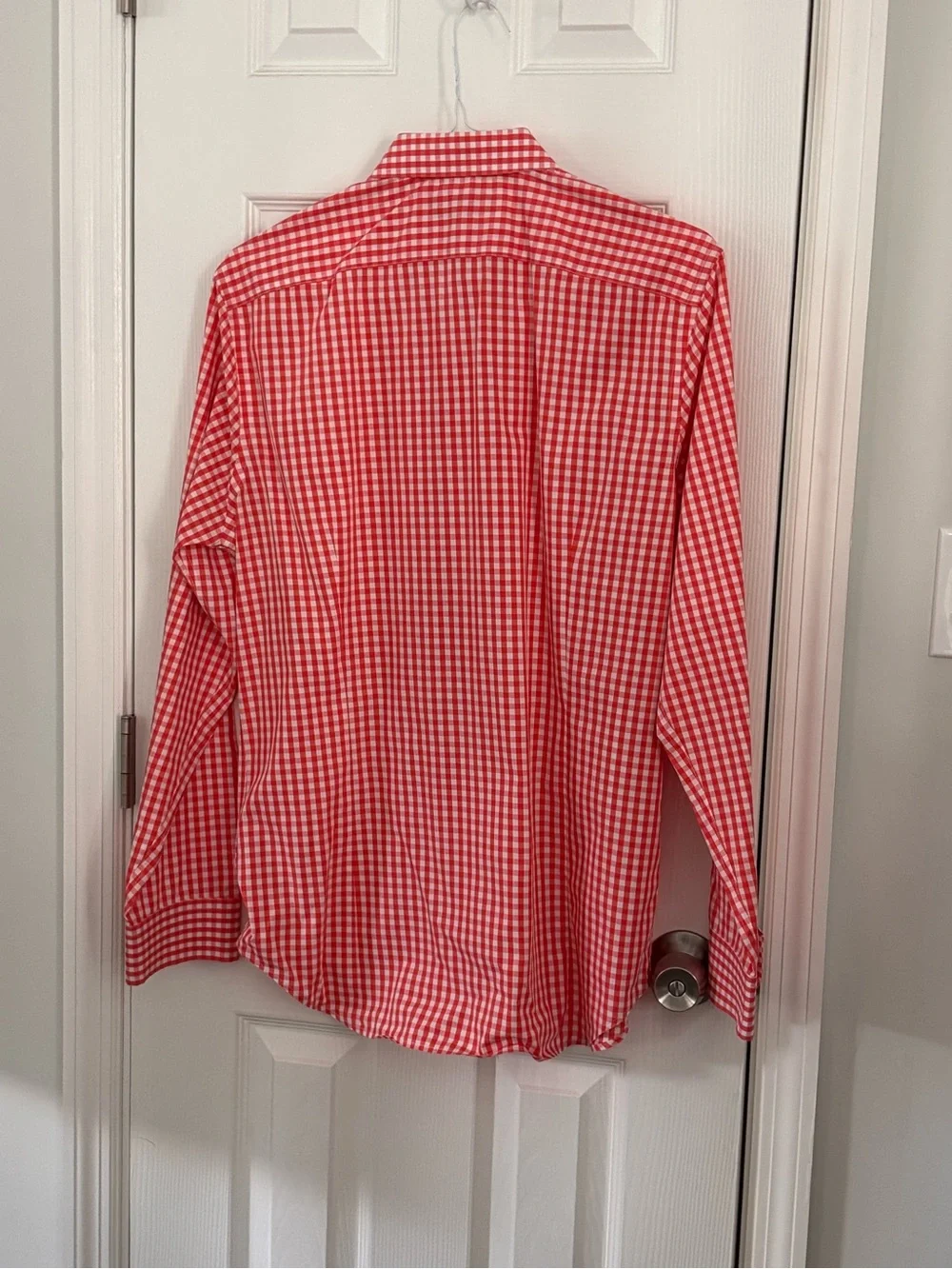 Banana Republic Red and White Gingham Button Down Shirt